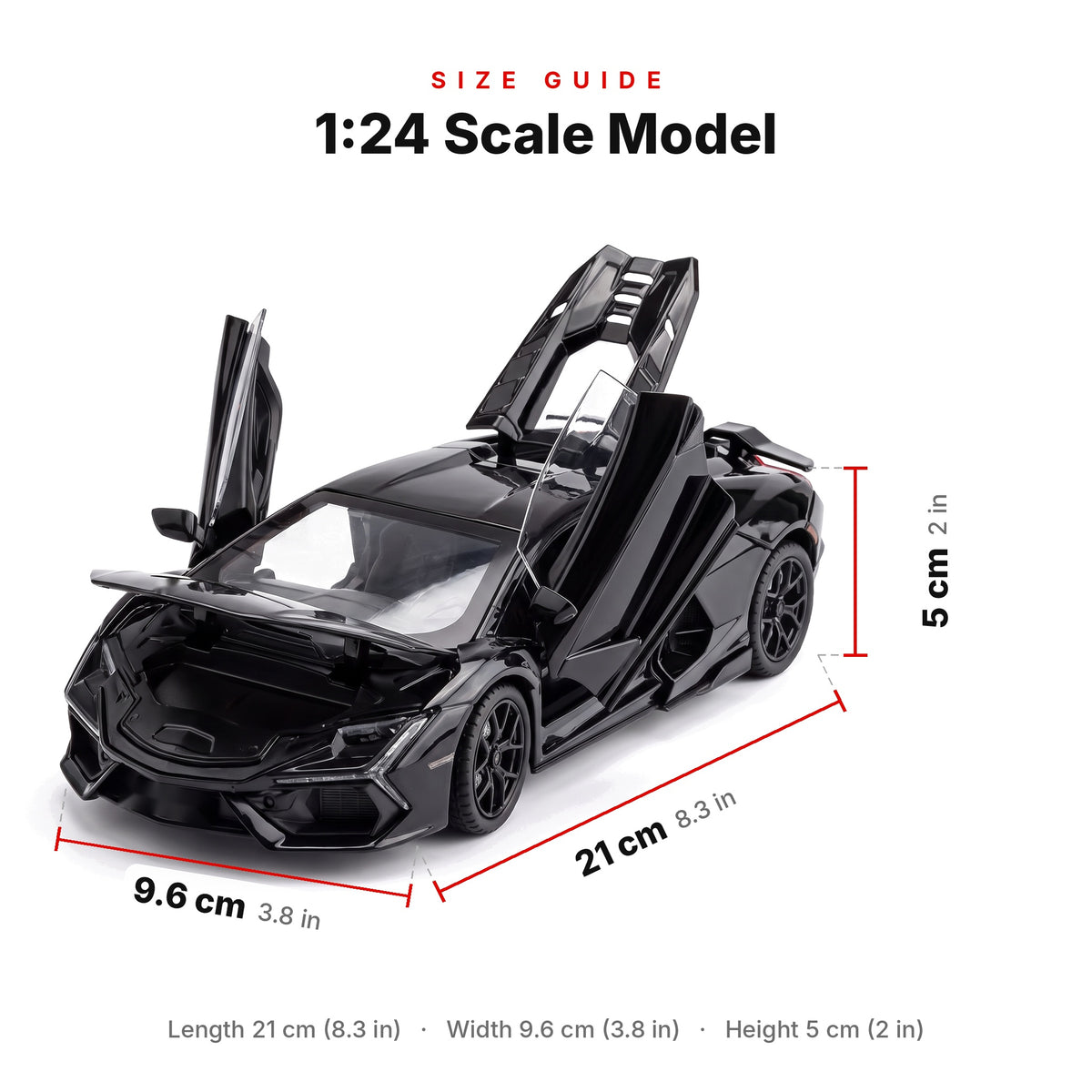 1:24 Hypercar Model with Smoke Exhaust